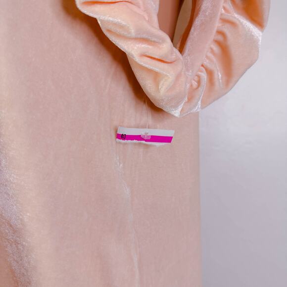 Free People Terese Puff Sleeve Velvet Top Blush Pink Cottagecore Pirate XS NWT - Picture 11 of 12